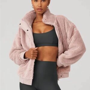 ALO Yoga Pink Teddy Jacket